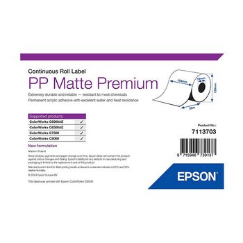 Epson 7113703 PP etiquetas mate rollo continuo 105 mm x 55 m (original)
