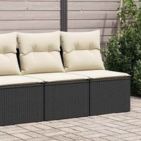 set sofas jardin y cojines 2 uds  juego de muebles de jardin ratan sintetico acacia negro cfw18193