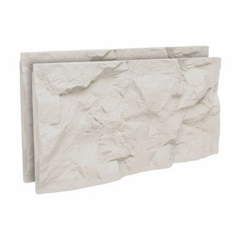 Rushmore - Lote De 2 Paneles Murales Decorativos 3d 120x60x9 Cm Efecto Piedra En Pu Cashmere