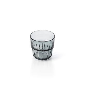 Vaso de vidrio en gris ahumado 8,3x8,3x8 cm