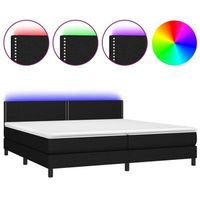 cama tapizada 203x200x88 cm tejido - negro