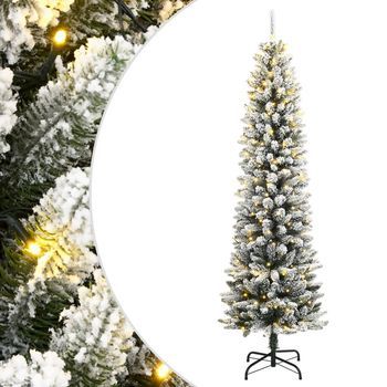 Árbol De Navidad Artificial Con 150 Leds Y Nieve Flocada 150 Cm Vidaxl