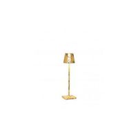 lampara de mesa led poldina pro micro con craquelado de hoja de oro negro recargable y regulable con bateria de hasta 12 horas