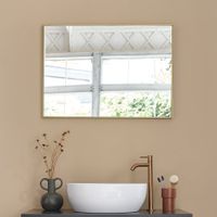 espejo rectangular de metal