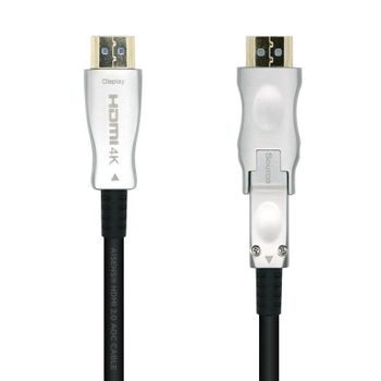 Cable HDMI Aisens A148-0512 30m 4K@60Hz AOC Desmontable Premium Oro Negro