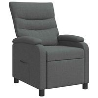 recliner gris oscuro tela vidaxl