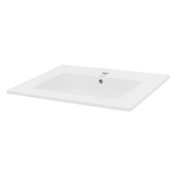 Lavabo Encastrable Cerámica 610 X 465 X 175 Mm Blanco Ecd Germany