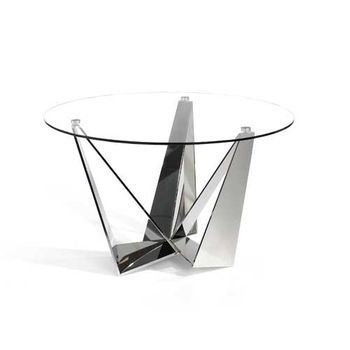 Mesa Comedor Cristal Modelo Bon Ø 130 X 76 - Transparente