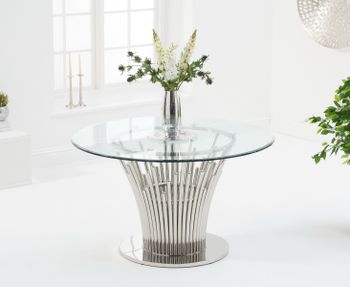 Hans 130cm Round Glass Dining Table