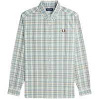 fred perry camisa manga larga fp twill tartan shirt para hombre