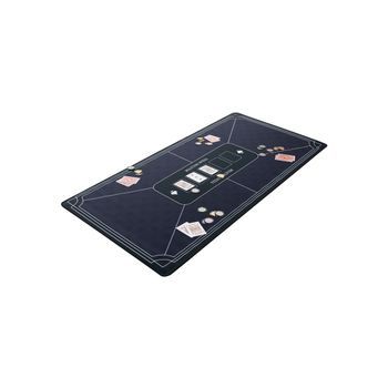 Tapete De Póker Azul 120 × 60 Cm – Alfombrilla De Juego Profesional Antideslizante