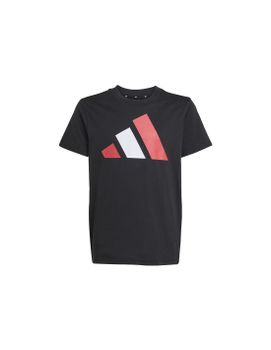 Camiseta adidas Big Logo 160 Infantil Negro/Rojo
