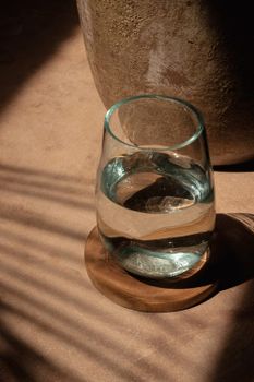Posavasos de madera de teca en marrón 10x10x1 cm