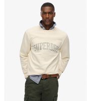 superdry para hombre m2014090a sudadera athletic ess crew blanco roto s casual algodon manga larga