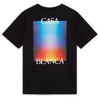 casablanca camiseta gradient stacked logo tshirt black para mujer