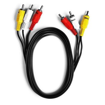 Cable de vídeo compuesto EKON 1,5 m RCA macho a macho negro