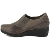 plaju zapatos mocasin piel-serraje gris para mujer