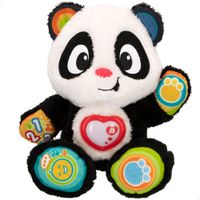 peluche oso panda interactivo educativo con luz y sonidos 27x14x33 cm blanco y negro