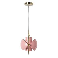lampara colgante circum rosa con pantalla ajustable detalles dorados y casquillo e27 d24 cm