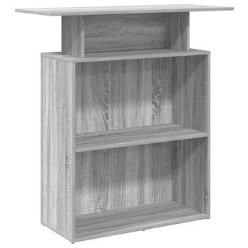 Mostrador Recepción Sonoma Gris 100x40x104cm Madera Ingeniería Vidaxl