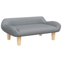 sofa para ninos de tela gris claro 70x40x24 cm vidaxl