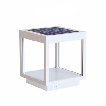Linterna Solar Visor Led De 3,5 W A Pilas, Ip54, Color Blanco