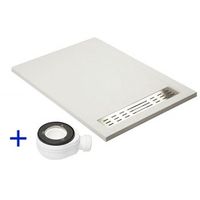 plato de ducha premium blanco - 90x120cm - resina con cargas minerales