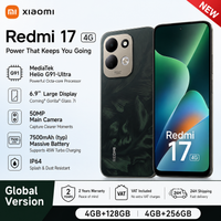 version global nuevo xiaomi redmi 17 telefono inteligente 4g sistema operativo xiaomi hyperos 3 procesador mediatek helio g91-ultra pantalla de 69 pulgadas 120 hz bateria de 7500 mah carga