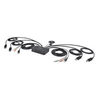kvm displayport startechcom 2 pcs 2 monitores 4k 60hz usb audio pulsador remoto cables integrados