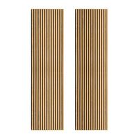 paneles acusticos de pared x 2 - roble - 240x 60cm