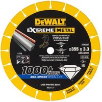 dewalt dt40257-qz - disco de corte con borde diamantado extreme metal 355x33x254mm