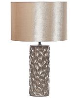 lampara de mesa  ceramica dorado
