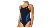 traje de bano de  una pieza para mujer tyr phoenix  diamondfit negro azul