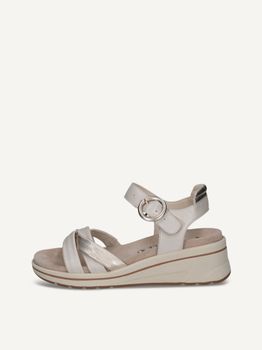 CAPRICE Heeled sandal, white, made of Leather with Wedge heel, Size 39