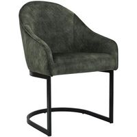 silla de comedor jarik terciopelo verde oscuro 59x60x87 cm clp