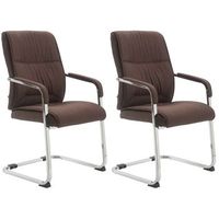 set de 2 sillas oscilantes anubis xxl en tela marron 65x58x102 cm clp