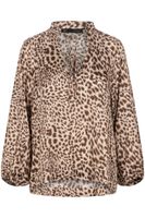 blusa de saten estampado animal animal print m