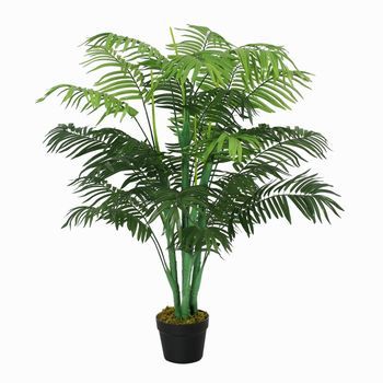 Palmera Artificial 125 Cm Con 18 Hojas Y Maceta