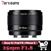 7artisans aps-c 25mm f18 lente de gran apertura para retratos con enfoque automatico lente de camara gran angular para sony a7s fuji x-t200 nikon z9