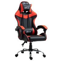 vinsetto silla gaming con reposacabezas negraroja