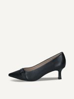caprice pumps black made of leather with queenie size 405