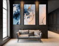 papel pintado panoramico marbleflowers xl