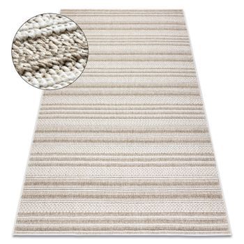 Alfombra Jersey 19233 Beige - Líneas, Estructural, Lazo Boho 80x150 Cm