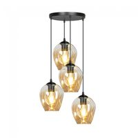 lampara colgante domos ambar 4 luces