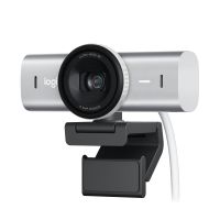 logitech mx brio webcam para colaboracion y streaming 4k con dos microfonos reductores de ruido gris