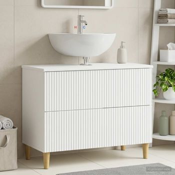 Vidaxl Mueble De Lavabo Para Baño Arnhem Blanco 82 X 41 X 59 Cm