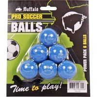 juego de 6 balones de futbolin buffalo pro de color azul