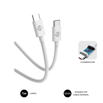 CABLE SUBBLIM PLUS 100W C-C 1M WHITE
