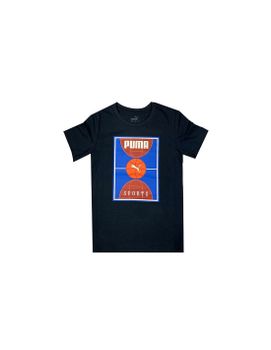 Camiseta Puma Bppo Basket Blank Ba Infantil Azul Oscuro