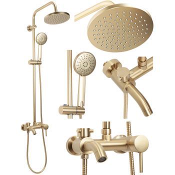 Conjunto De Ducha Rea Luis Gold Brush